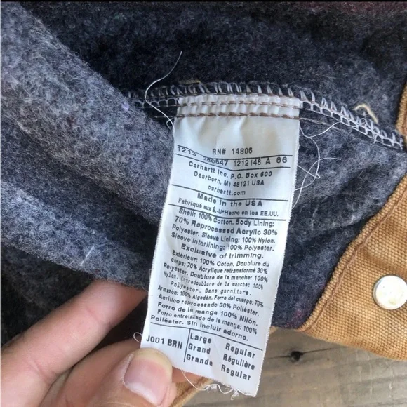 Vintage Carhartt j001 Detroit Jacket Size Large - Picture 14 of 14